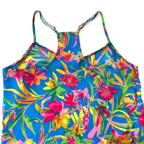J. Crew  tank top, racer back with adjustable straps, in a tropical floral print - Picture 7 of 11